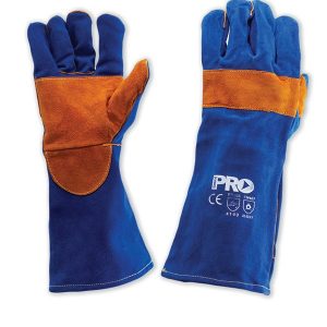 Welders Gloves Blue and Gold